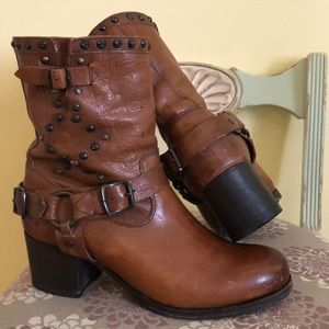 Frye Studded Moto Boot, 9.5